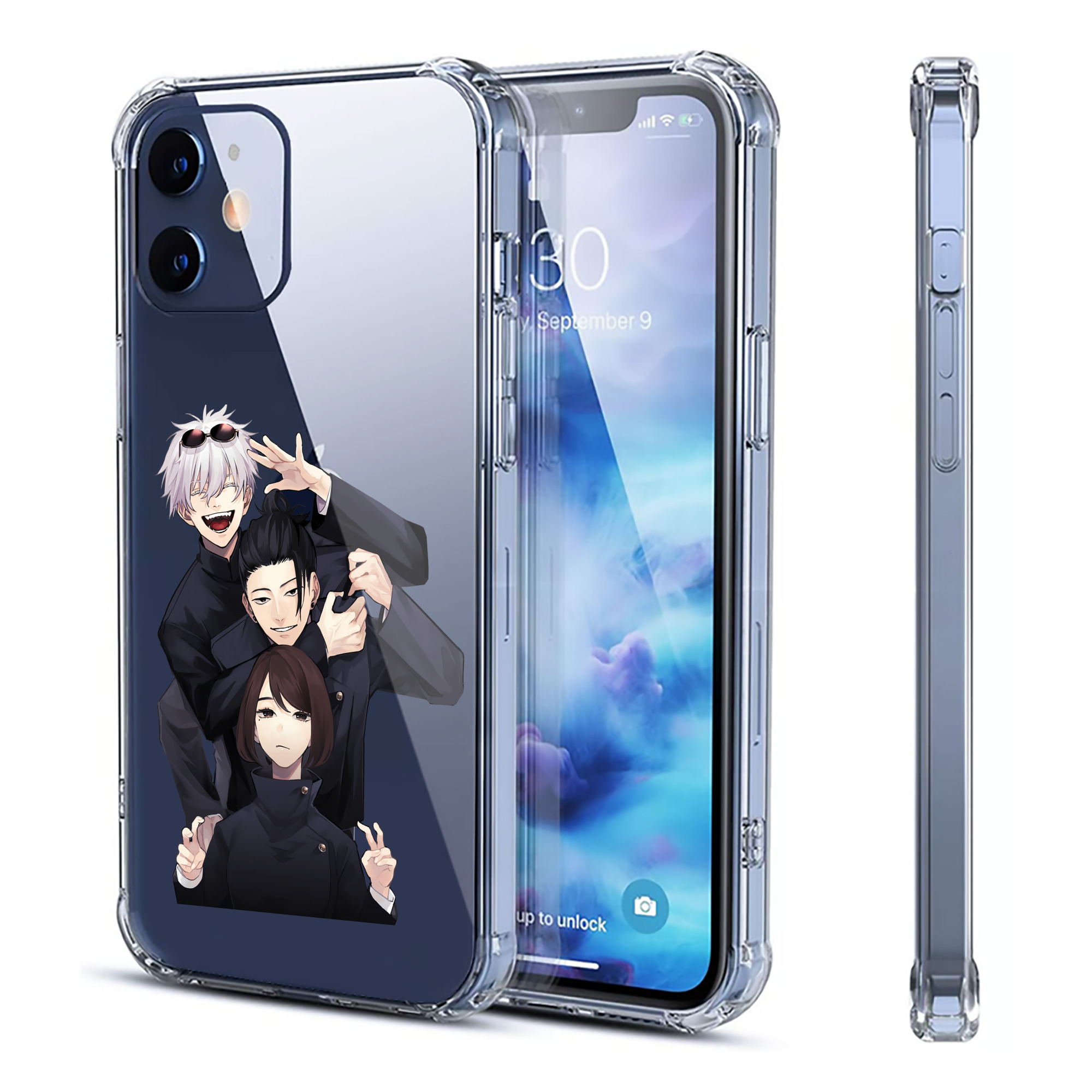 （画像用） 呪術廻戦 Jujutsu Kaisen 【iPhone 12シリーズ対応】透明スマホケース（クリアソフトケース）